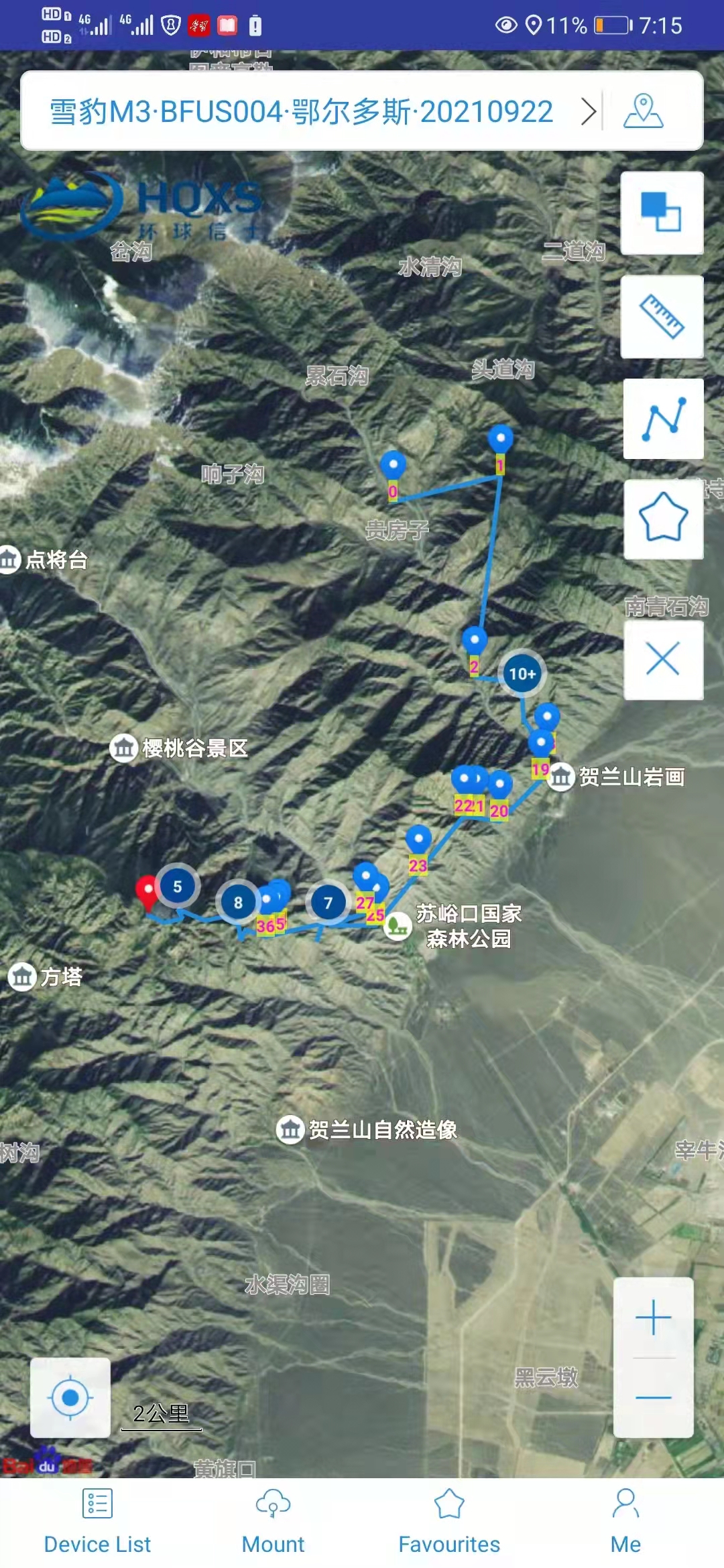 雪豹“游覽”路線示意圖。.jpg